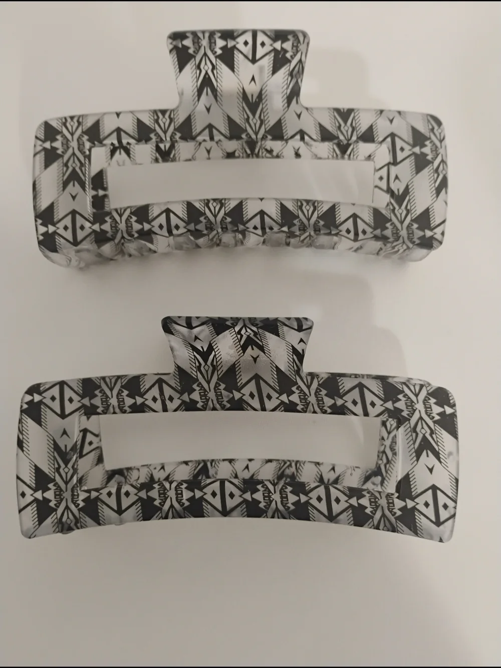 Jumbo Rectangular Hair Claw Clip  - Set of 2